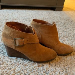 Suede Tan Ankle Booties